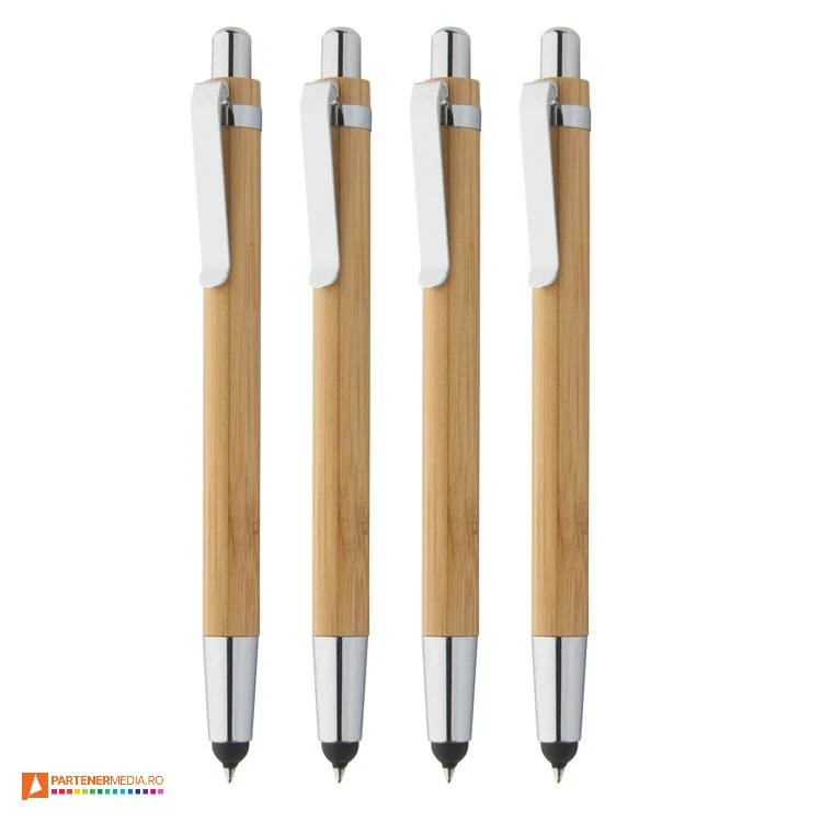 pixuri din lemn de bambus cu varf touch pen ap809380 poza 1