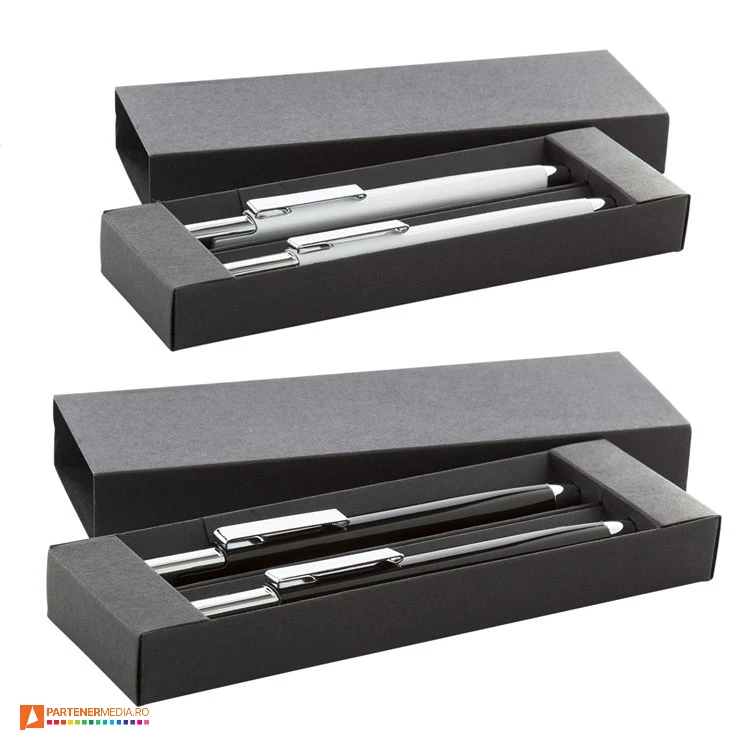 Instrumente de scris - pix si creion mecanic din aluminiu in cutie de cadou seturi de pix si creion mecanic metalice in cutie de cadou ap809479