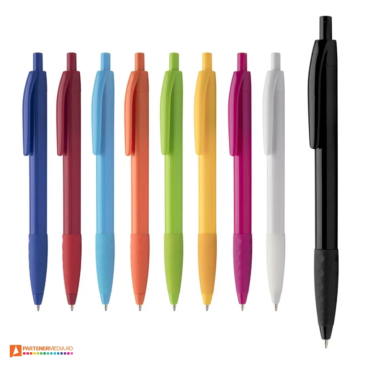 pixuri colorate din plastic cu grip cauciucat ap809499 pixuri colorate din plastic cu grip cauciucat ap809499 poza 1