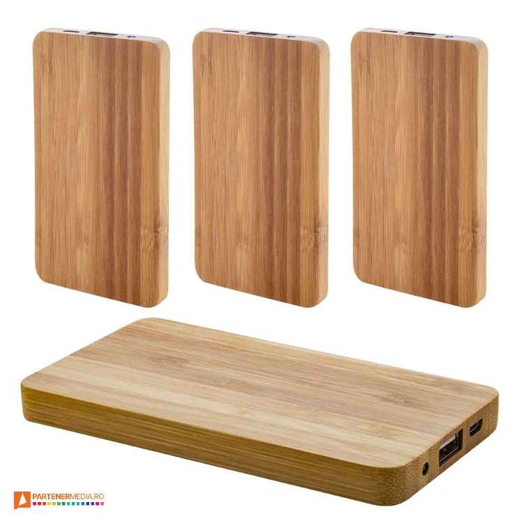 powerbank uri din lemn de bambus de 4000 mah ap810397 poza 1