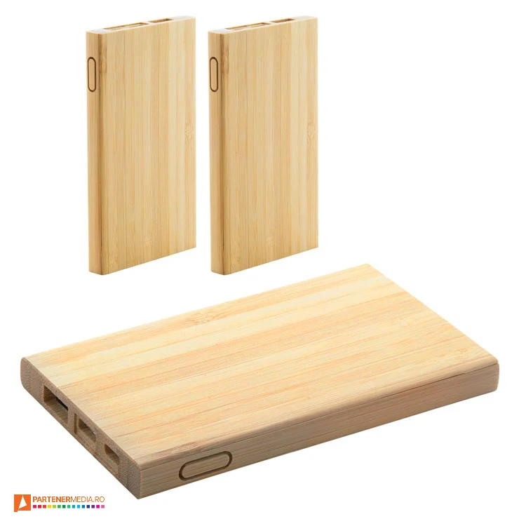 powerbank uri din lemn de bambus de 4000 mah ap810453 poza 1