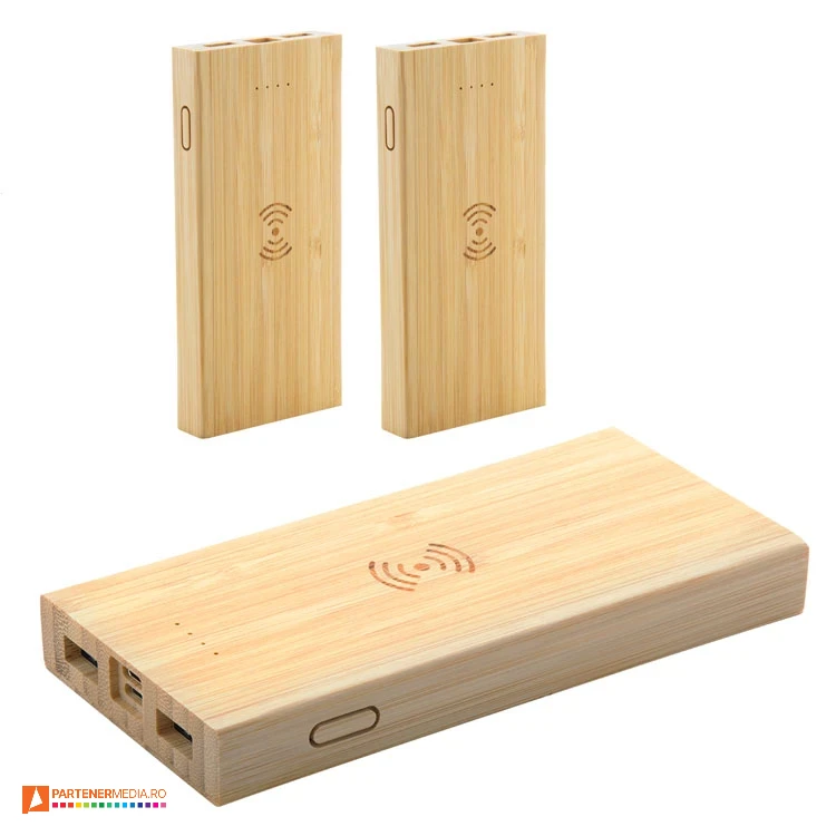 powerbank uri din lemn de bambus de 6000 mah ap810454 poza 1