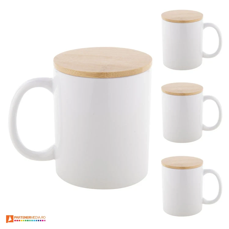 cani sublimabile din ceramica cu capac din lemn ap812405 cani sublimabile din ceramica cu capac din lemn ap812405 poza 1