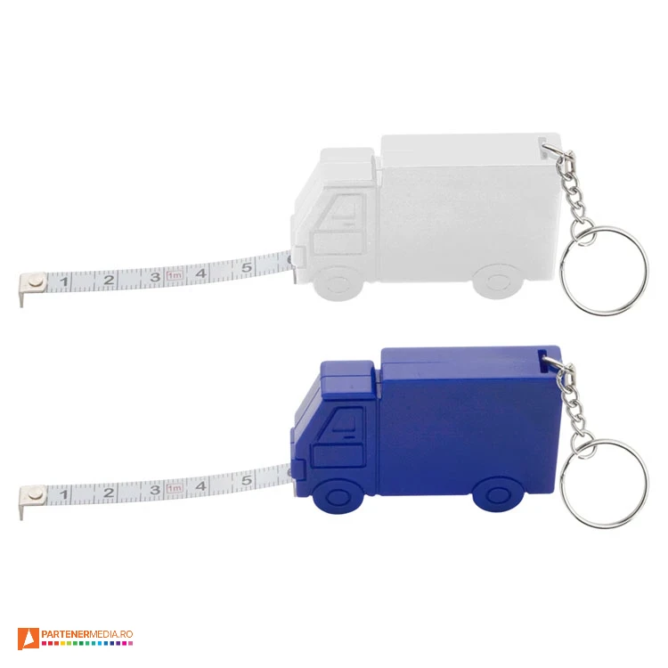 Brelocuri promotionale din plastic cu ruleta de 1 metru si forma de camion brelocuri cu ruleta si forma de camion ap844004