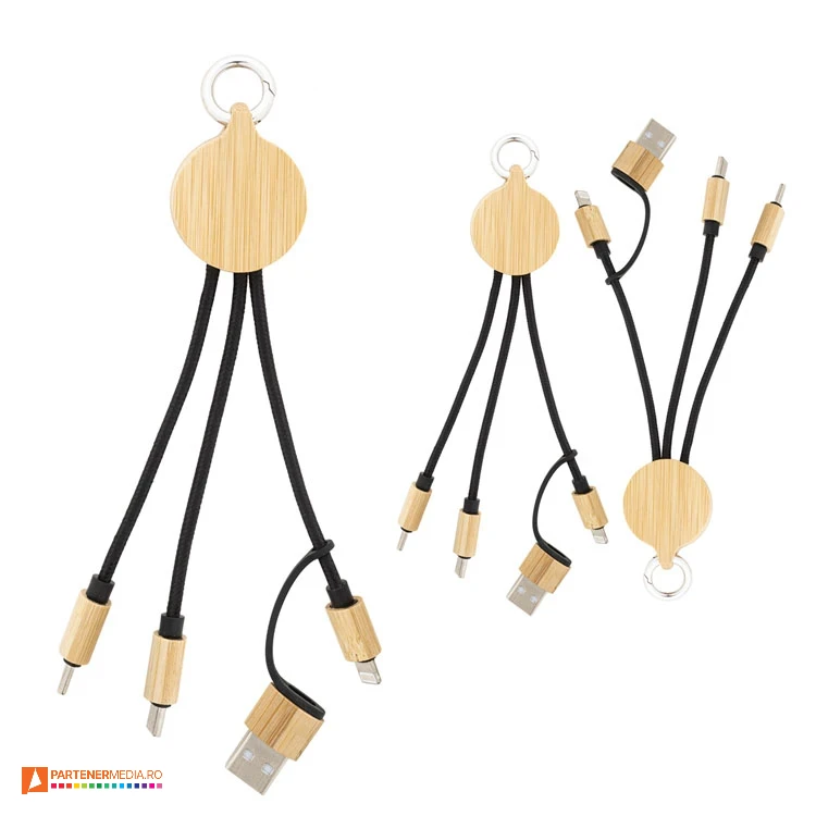 cabluri usb de incarcare cu element rotund din lemn ap864068 poza 1