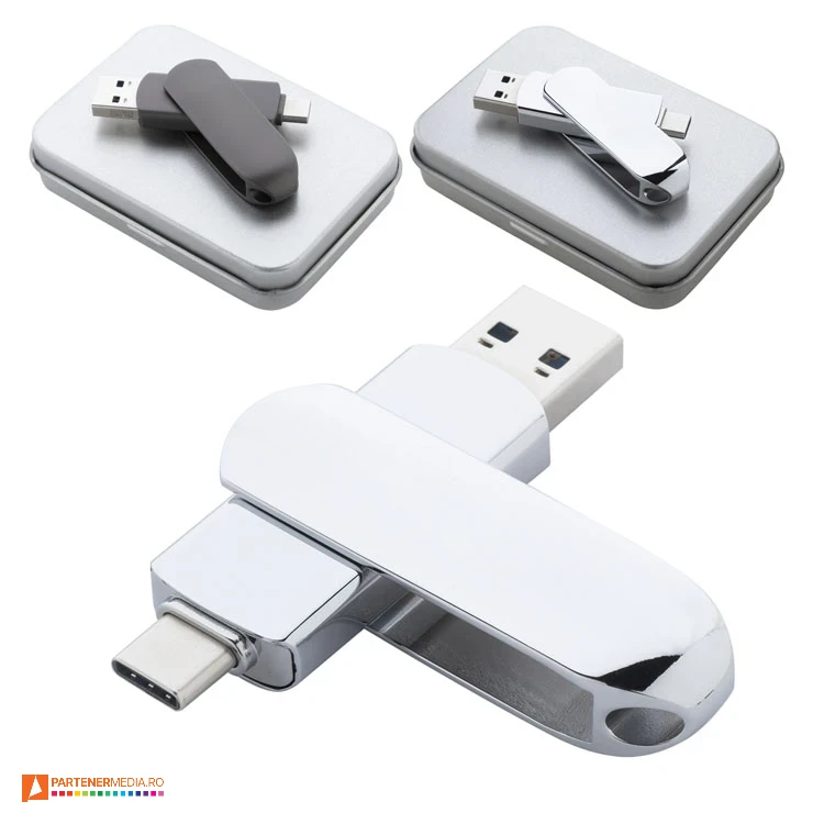 stick uri usb a si usb c metalice cu cutie de cadou ap864083