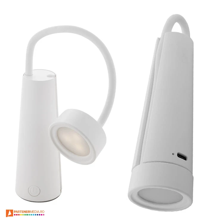 Lanterne multifunctionale cu 6 LED-uri si incarcare prin cablu USB lanterne cu lampa de birou si brat flexibil ap864088