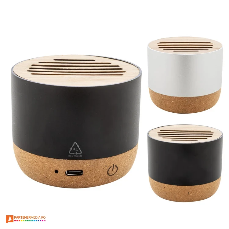 boxe audio din aluminiu reciclat cu baza din pluta ap864105