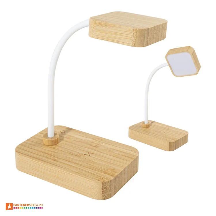 lampi promotionale din lemn cu incarcator wireless ap864145