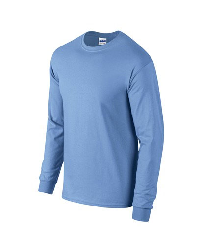 bluze albastre barbatesti Gildan 2400 cu maneci lungi si guler rotund poza 3