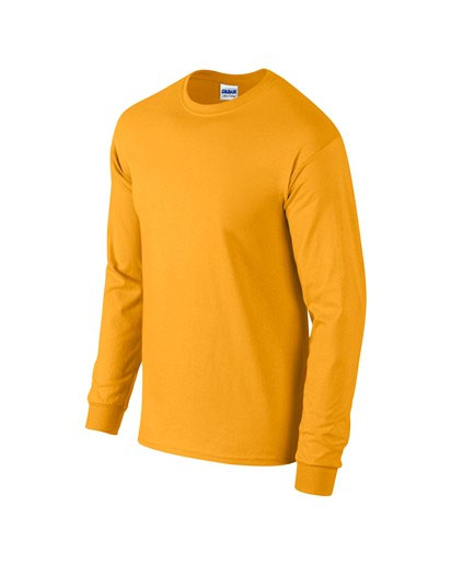 bluze barbatesti portocalii Gildan 2400 cu maneci lungi si guler rotund poza 9