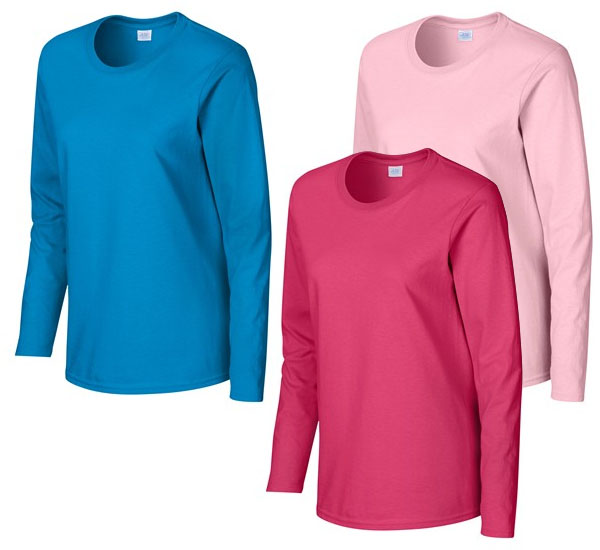 bluze de dama promotionale Gildan 2400L cu maneci lungi poza 3
