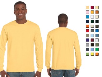 bluze promotionale gildan 2400 cu maneci lungi si guler rotund poza 1