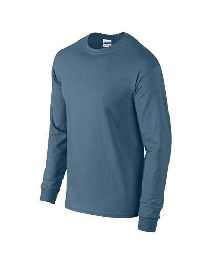 bluze sport barbatesti bleumarin Gildan 2400 cu maneci lungi si guler rotund poza 16
