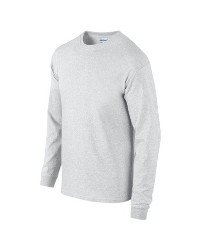 bluze sport barbatesti gri Gildan 2400 cu maneci lungi si guler rotund poza 17