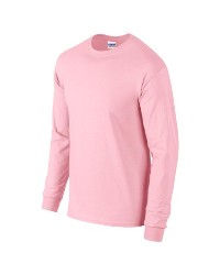 bluze sport roz Gildan 2400 cu maneci lungi si guler rotund poza 18