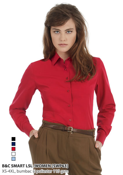 camasi promotionale de dama Smart LSL Women SWP63 poza 1