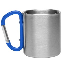 cani metalice argintii cu carabina albastra V8437 poza 6