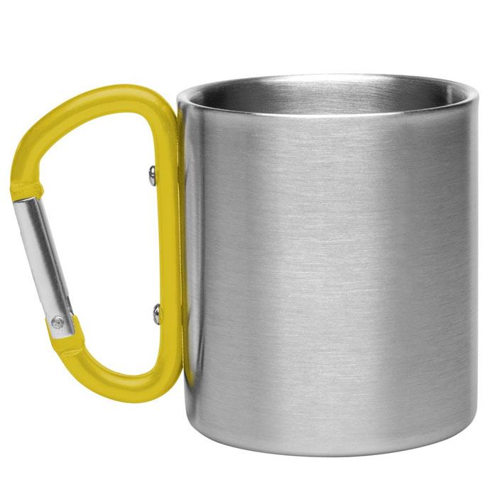 cani metalice argintii cu carabina galbena V8437 poza 5