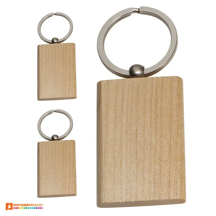 brelocuri promotionale dreptunghiulre din lemn de fag 064501