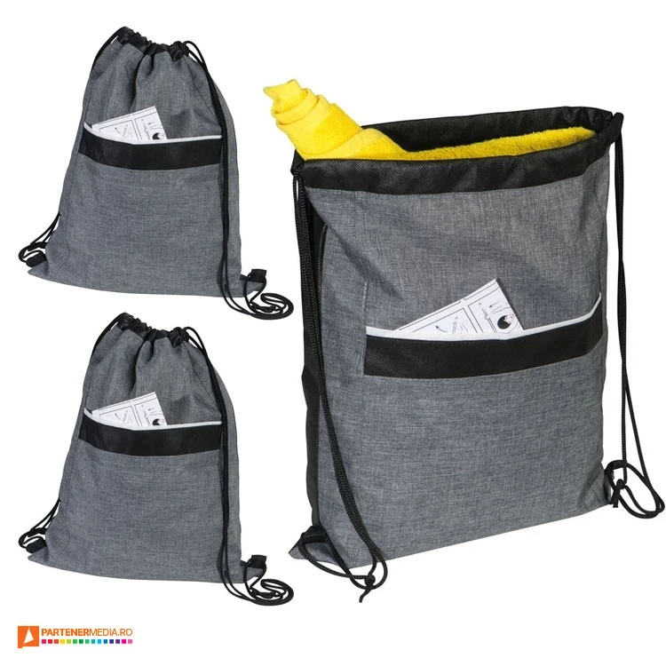 rucsacuri drawstring din poliester cu buzunar frontal 071377