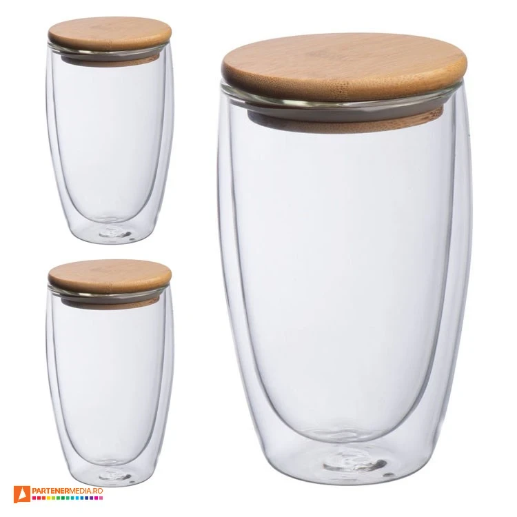 Pahare promotionale din sticla cu pereti dubli si capacitate de 500 ml pahare promotionale cu pereti dubli din sticla 153666
