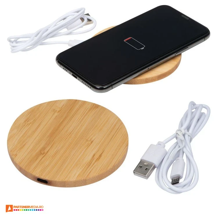 incarcatoare wireless din lemn de bambus 245713