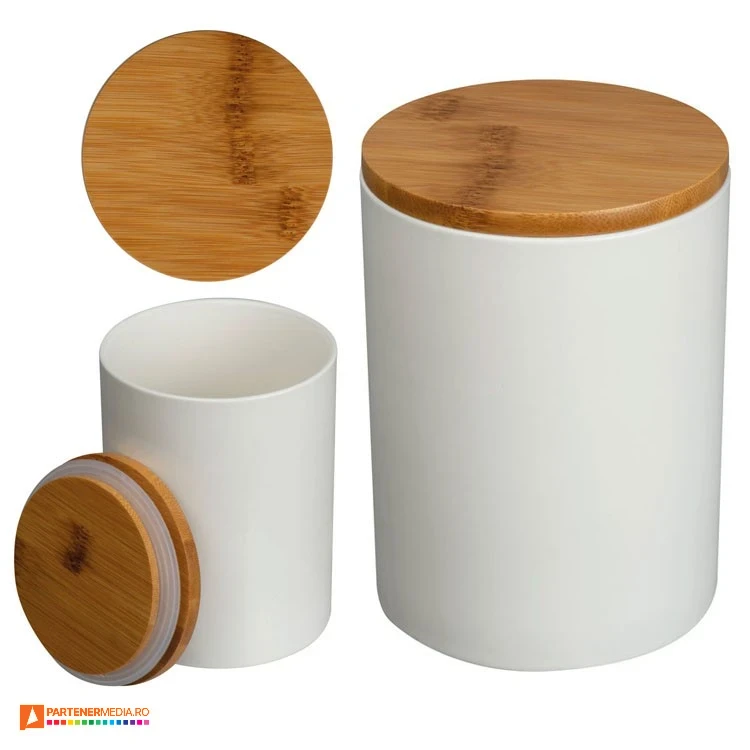 pahare ceramice cu capac din lemn de bambus 2620