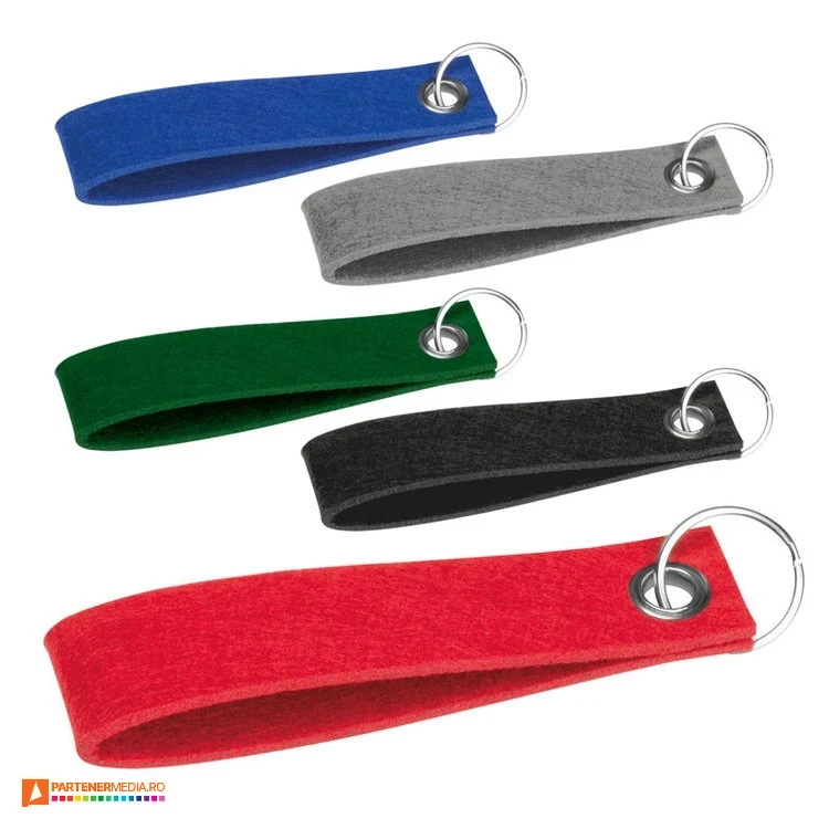 brelocuri promotionale cu banda colorata din pet reciclat 3235
