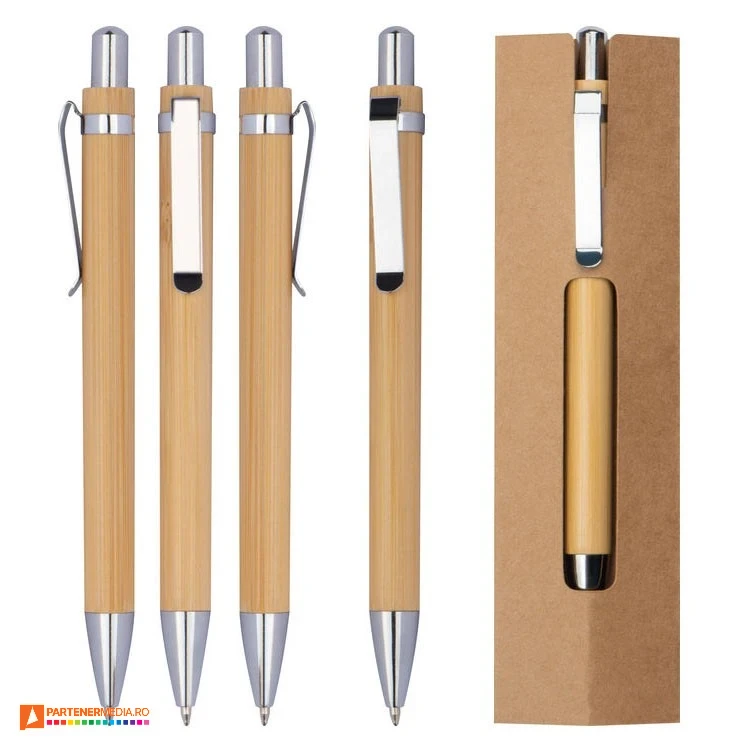 pixuri promotionale din lemn cu etui din carton 373913 poza 1