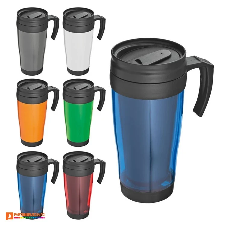 Pahare promotionale din plastic cu pereti dubli si capacitate de 400 ml pahare din plastic de 400 ml 5610