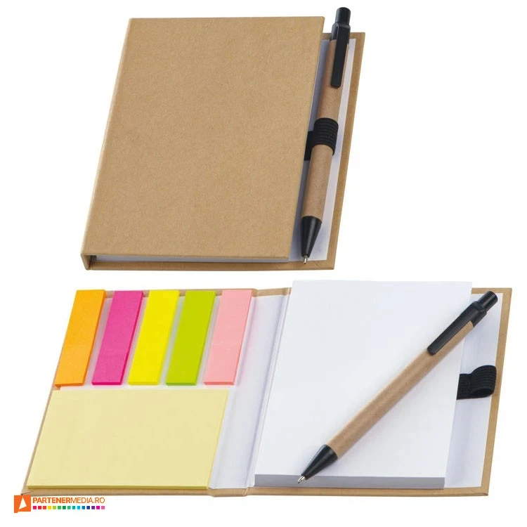 blocnotesuri cu etichete colorate si pix inclus 826901