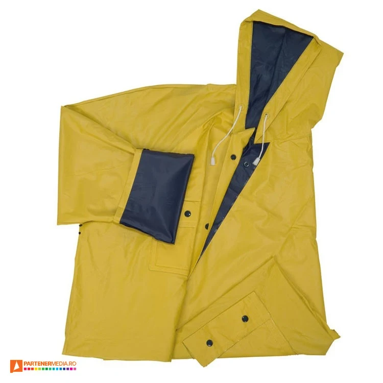 pelerine de ploaie din pvc reversibile galben bleumarin 9205 poza 3