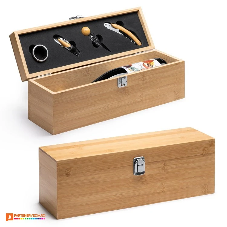 cutii pentru sticle de vin cu 4 accesorii incluse ab1138 poza 1