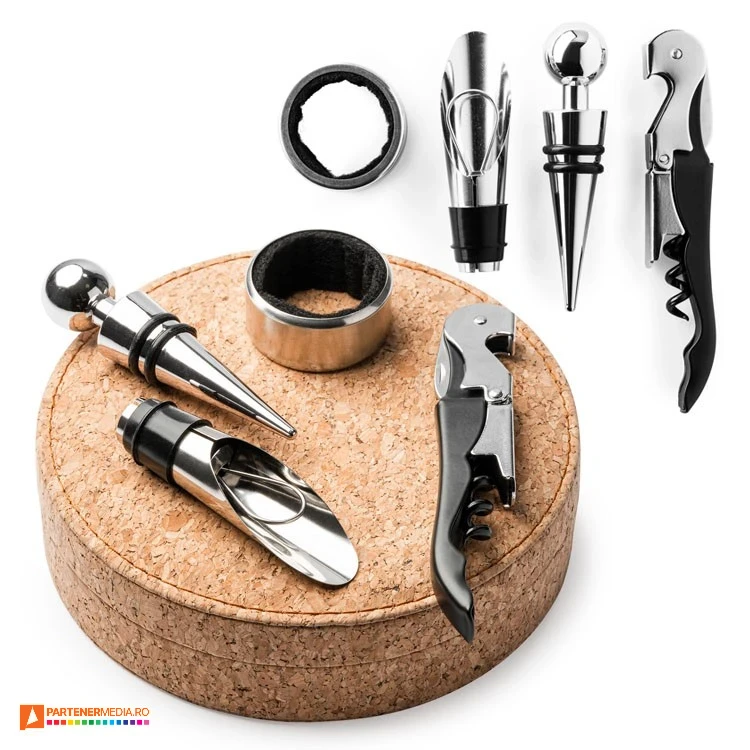 seturi de 4 accesorii pentru sticle de vin ab4091 poza 1
