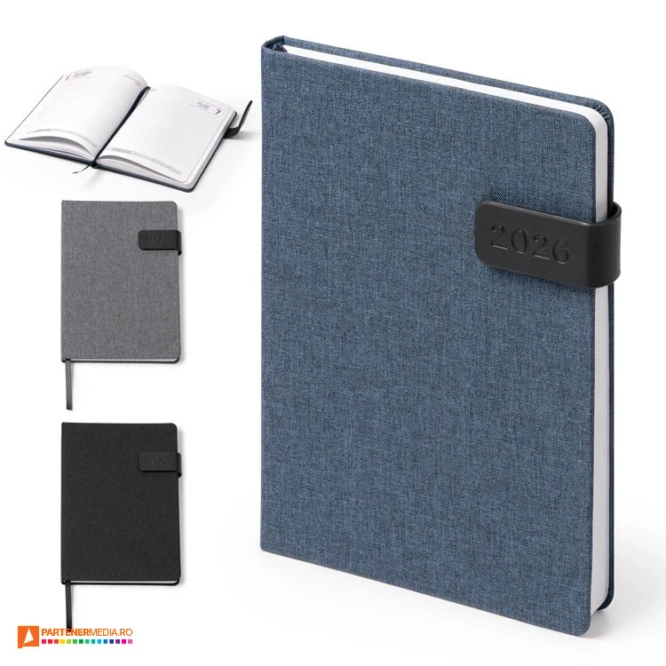 agende 2026 promotionale cu coperti a5 din poliester reciclat ag1128 poza 1