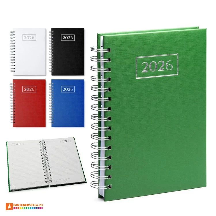 agende 2026 promotionale cu spira dubla metalica ag8068 poza 1