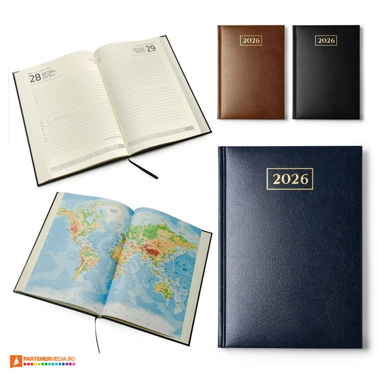 agende datate 2026 cu coperti din imitatie de piele ag8083 poza 1