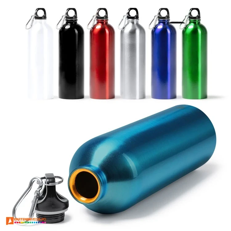 bidoane colorate metalice de 750 ml cu carabina bi1790