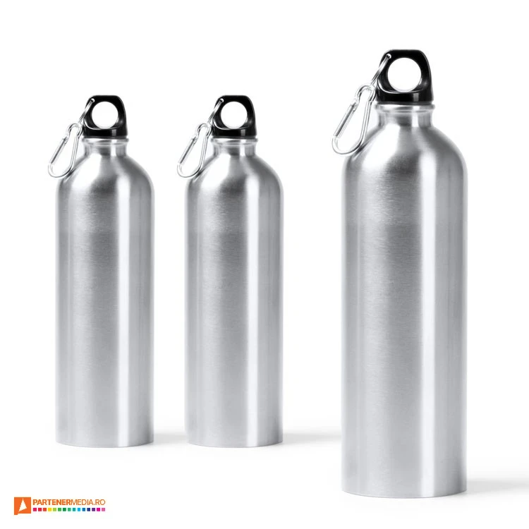 bidoane metalice argintii de 750 ml cu carabina bi1790 poza 4