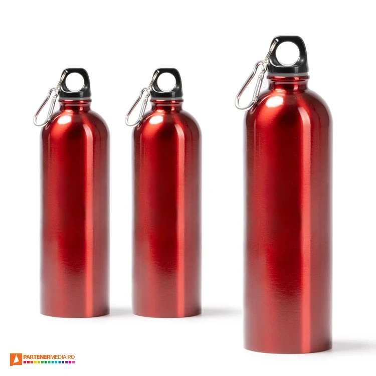 bidoane metalice rosii de 750 ml cu carabina bi1790 poza 6