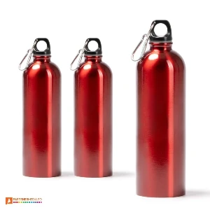 bidoane metalice rosii de 750 ml cu carabina bi1790 poza 6
