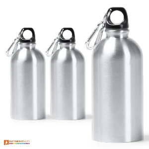 bidoane argintii metalice de 500 ml cu carabina bi1791 poza 4