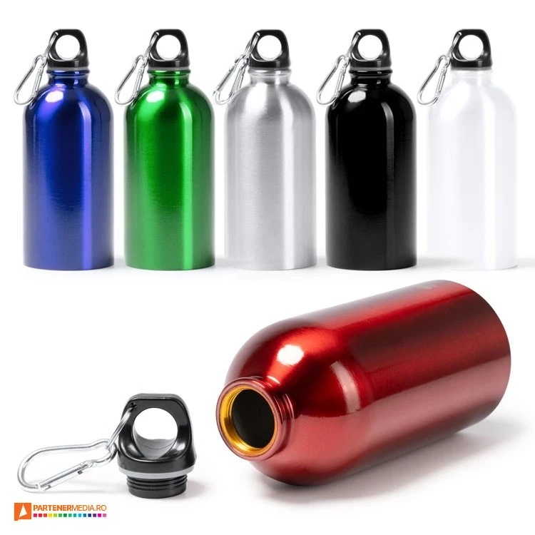 bidoane colorate metalice de 500 ml cu carabina bi1791