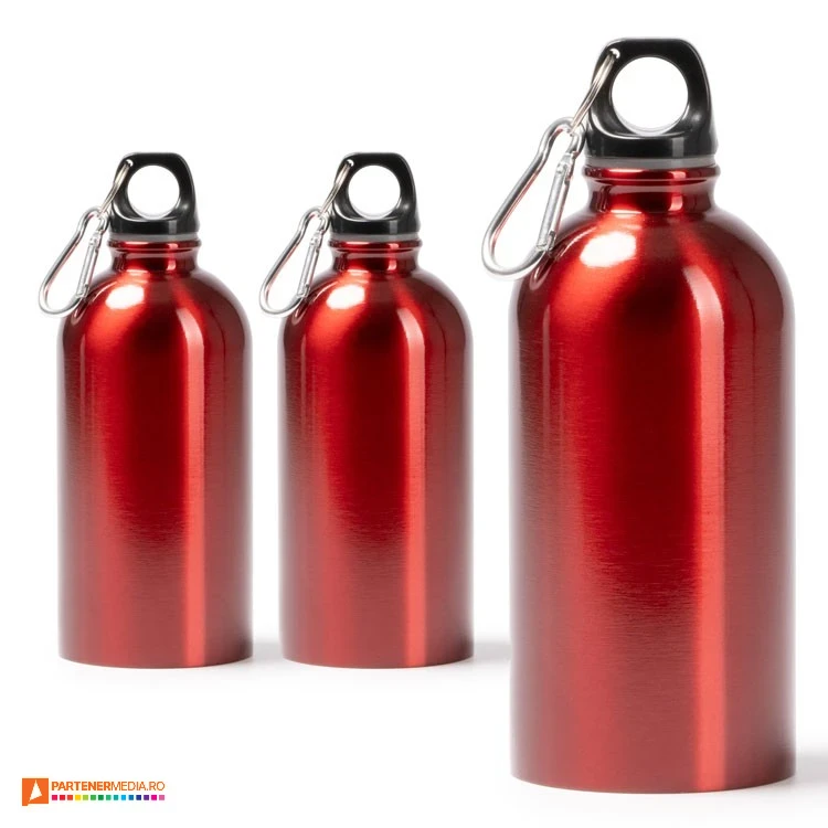 bidoane rosii metalice de 500 ml cu carabina bi1791 poza 6