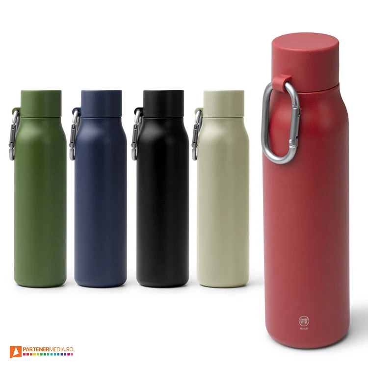 sticle termoizolante din otel inoxidabil cu carabina bi1834