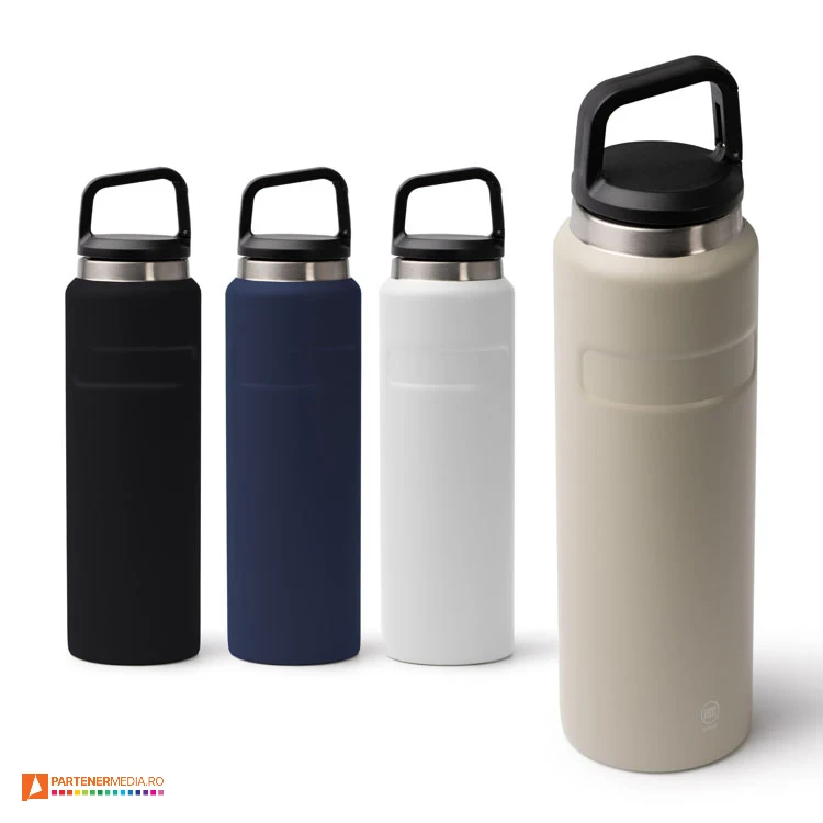Sticle termoizolante promotionale din otel inoxidabil cu capacitate de 550 ml sticle de 550 ml termoizolante din otel inoxidabil cu carabina bi1834