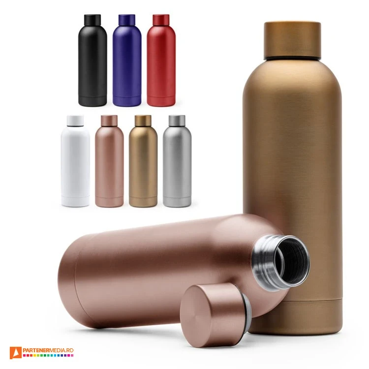 Bidoane termoizolante promotionale din otel inoxidabil cu capacitate de 550 ml bidoane metalice termoizolante de 550 ml bi4122