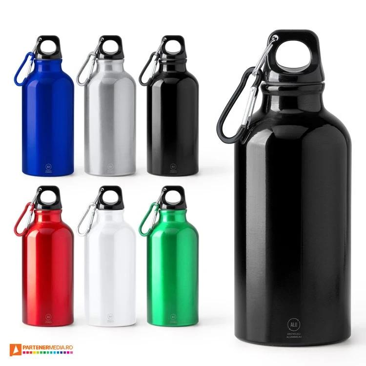 bidoane metalice colorate cu carabina si capacitate de 400 ml bi4214