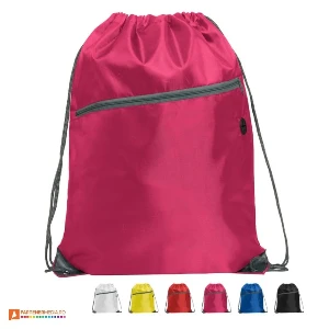 rucsacuri drawstring roz cu buzunar frontal si iesire audio bo7152 poza 5